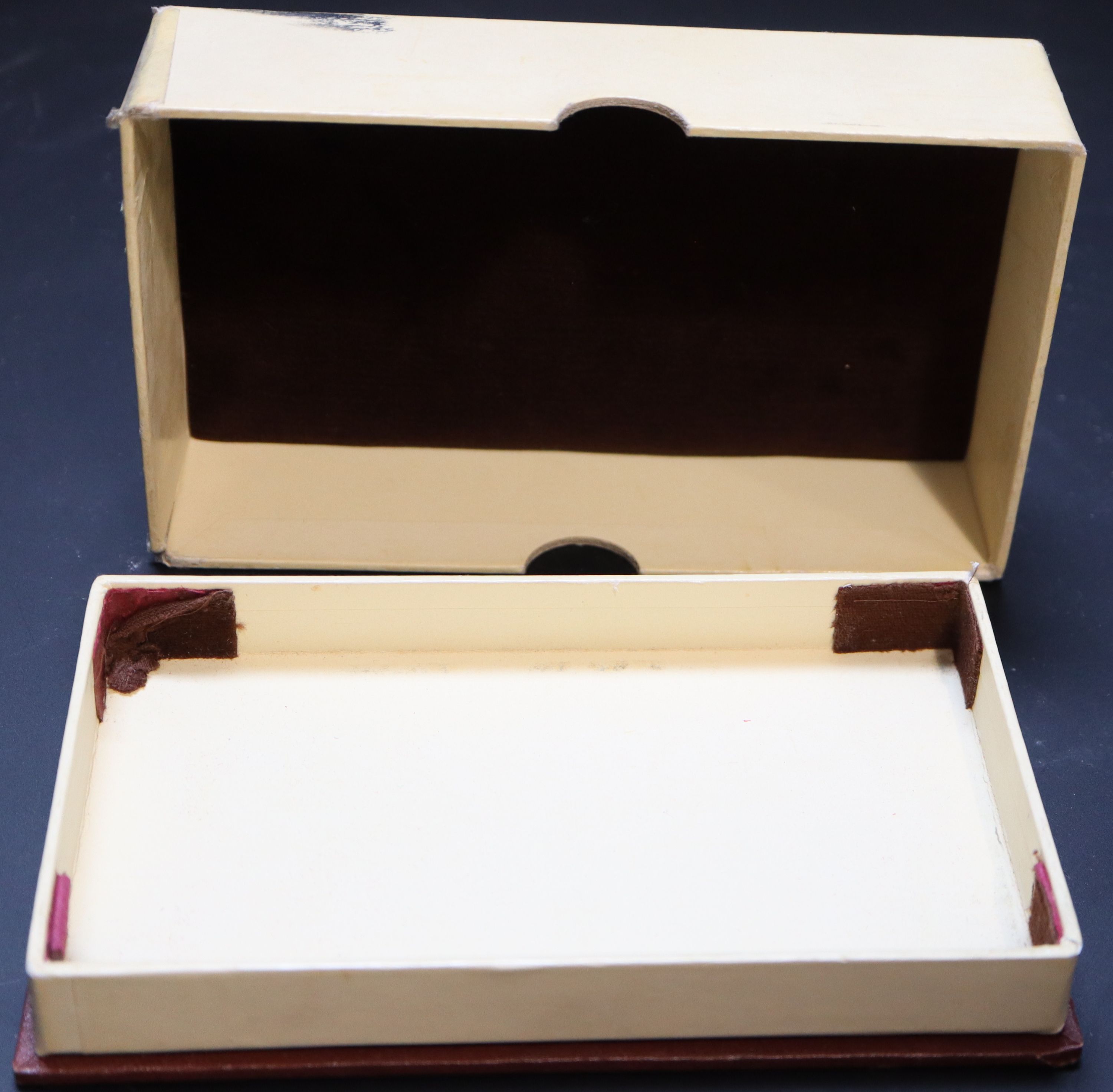 An engine turned sterling 925 mounted rectangular Omega Constellation wrist watch box (no watch),